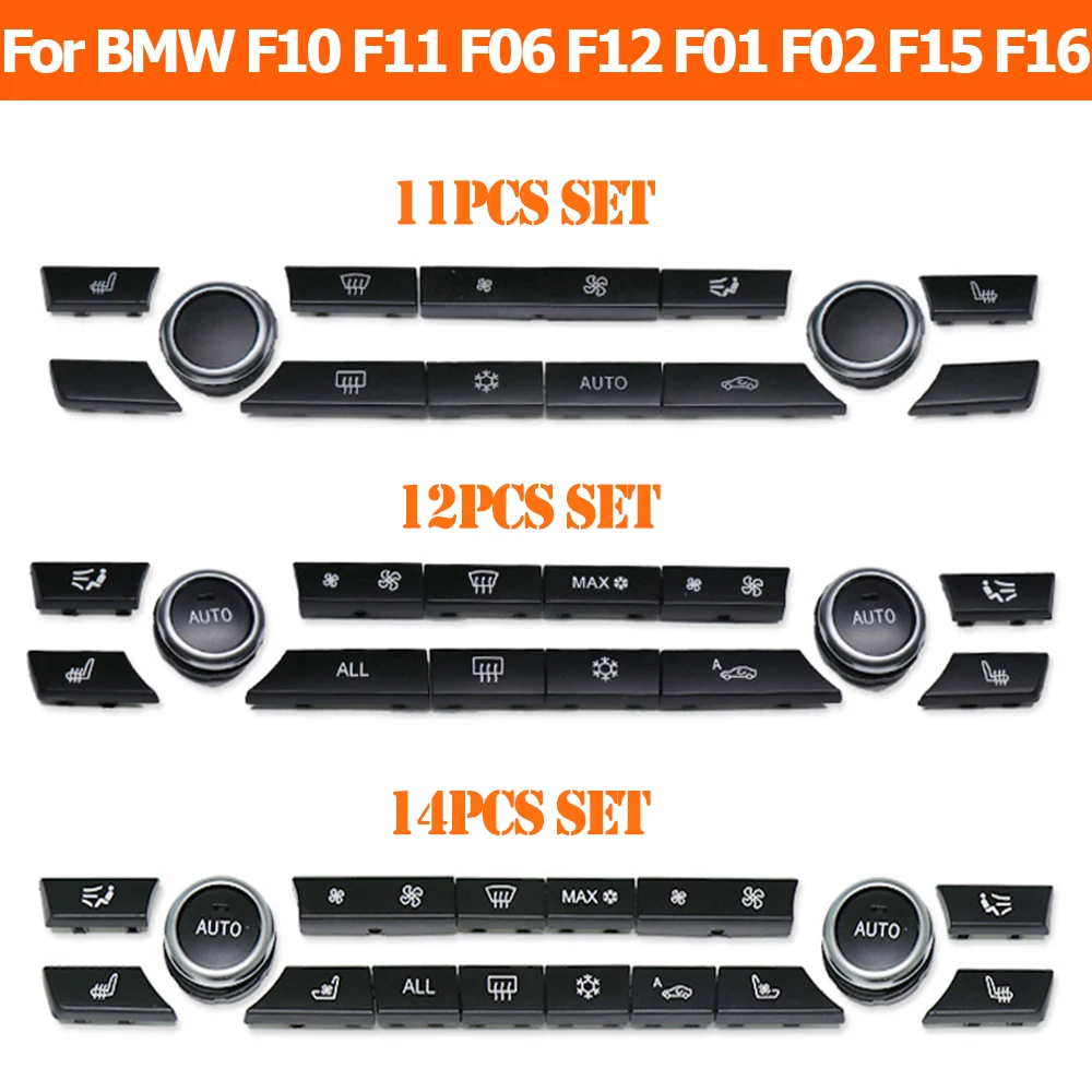 Dashboard Klimaanlage AC Control Taste Heizung Schalter Abdeckung Für BMW 5 6 7 Serie X5 X6 F10 F11 F07 F06 F12 F01 F02 F15 F16 Image
