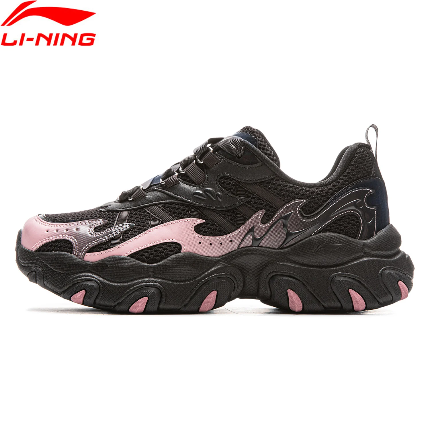 Li-Ning X-CLAW LITE 3 Lifestyle-Schuhe für Damen, stilvoll, atmungsaktiv, mit dickem Absatz, klassische Freizeit-Sneaker von LiNing, AGCV398 Image