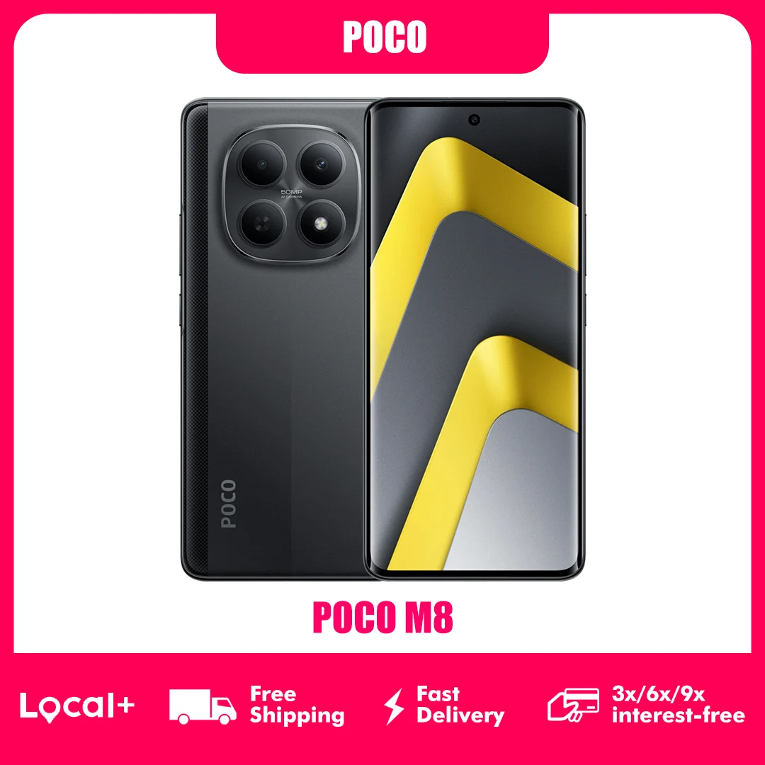 POCO M8 5G 8 GB 256 GB 512 GB NFC-Smartphone Qualcomm Snapdragon 6 Gen 3 5520 mAh Akku 50 MP Kamera Image