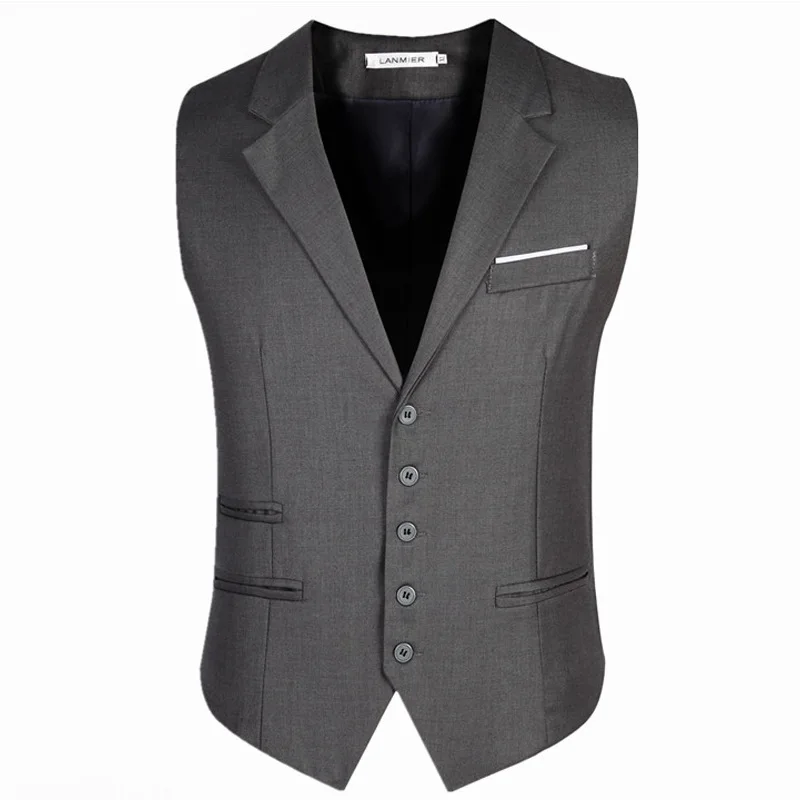 M-6XL Kleid Westen Für Männer Slim Fit Herren Anzug Weste Männliche Weste Gilet Homme Casual Ärmellose Formale Business Jacke Plus Größe