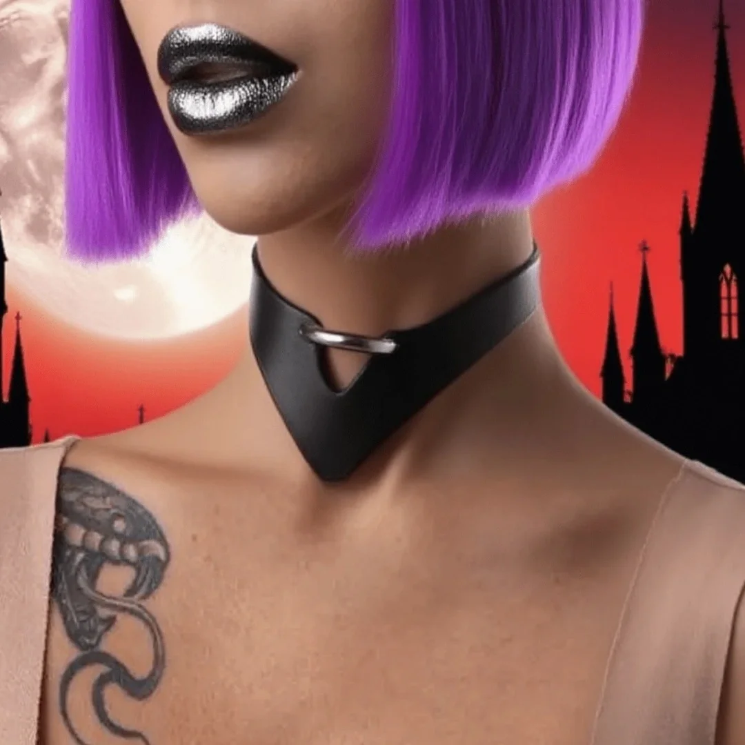 Punk Schwarz PU Leder Halsband Halskette Für Frauen Männer Coole Punk Gothic Spike Biker Halsband PU Leder Kragen Gürtel Rock yk2 Halskette