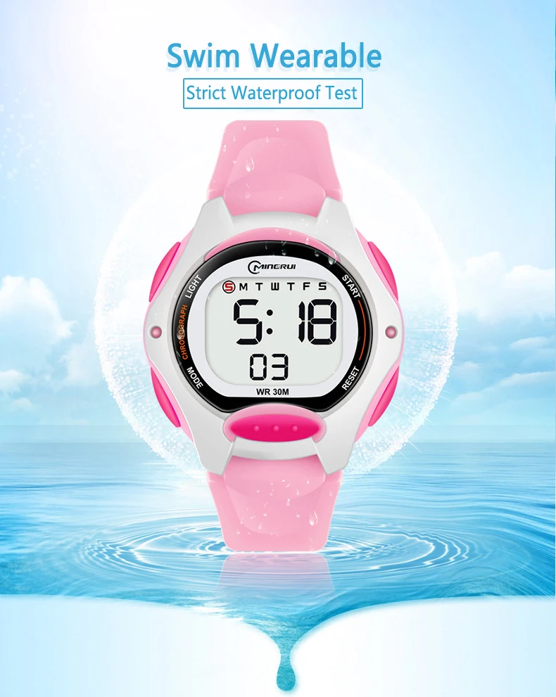 UTHAI CE13 Elektronische Kinderuhr für Mädchen, Sport, wasserdicht, Nachtlicht, Wecker, Prüfung, Student, multifunktionale Jungenuhren, Geschenk