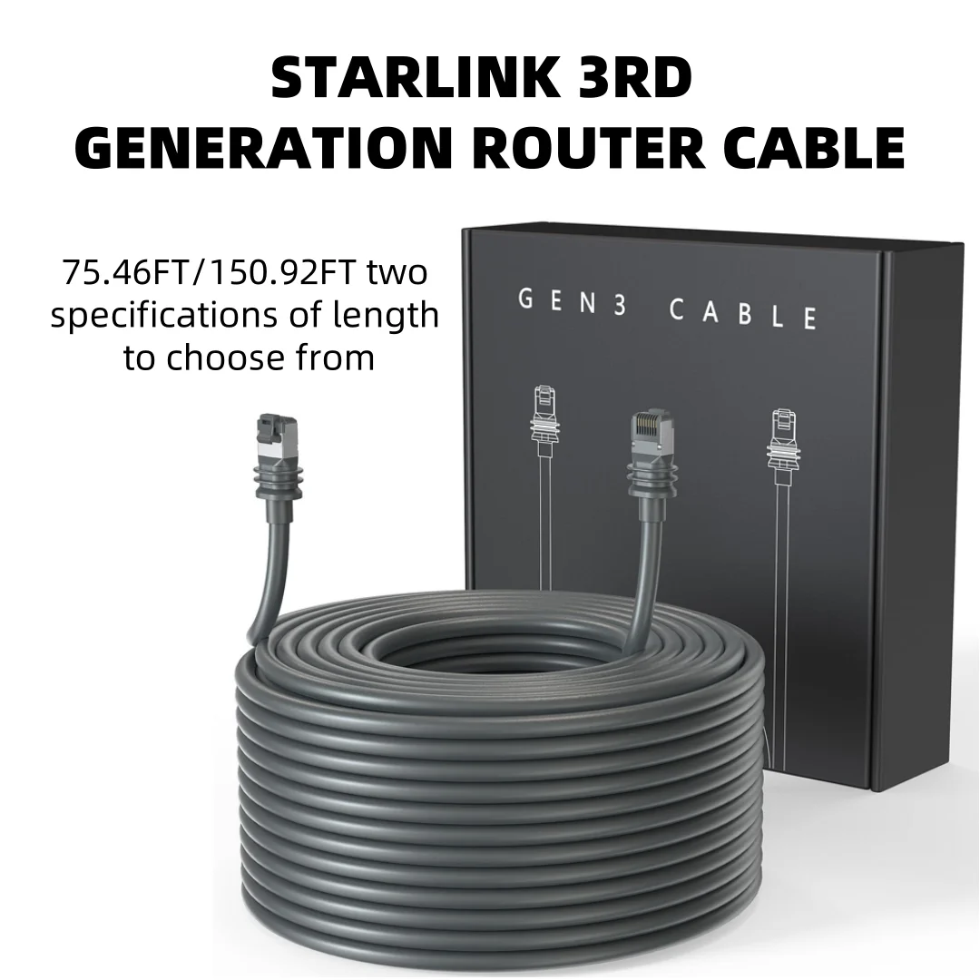 Für Starlink Router-Kabel der 3. Generation, Gigabit-Ethernet-RJ45-Router-Kabel, verwendet für Starlink-Satelliten-Geräte der 3. Generation Image