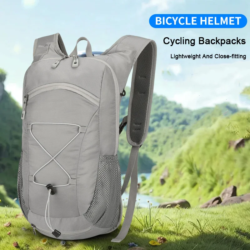Leichter Unisex-Radrucksack mit großem Fassungsvermögen, langlebiger, einfacher Outdoor-Sportrucksack, kann den Wasserbeutel setzen