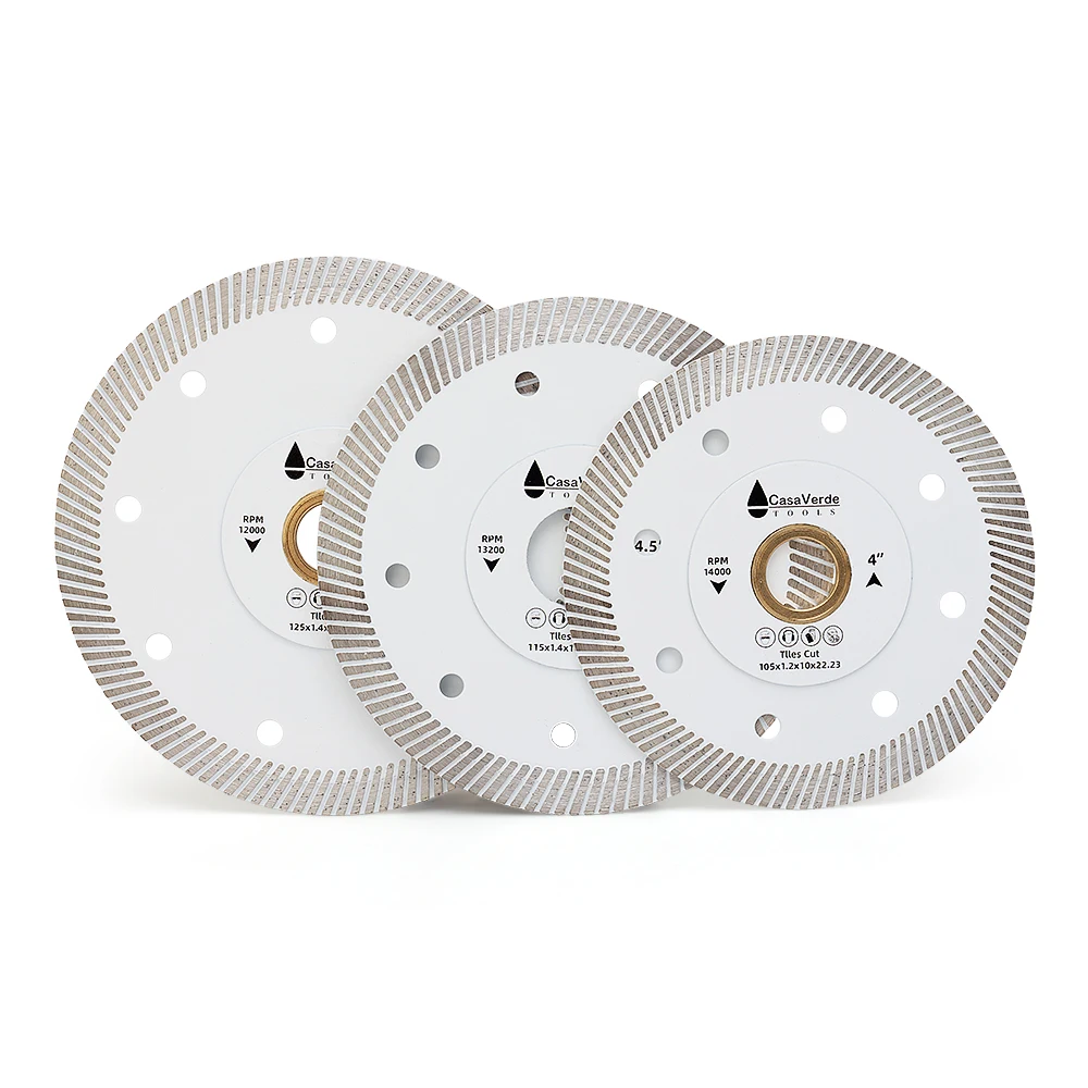 Casaverde 2 teil/los 105mm-125mm super fliesens chneid klinge turbo porzellan diamant scheiben schneiden für marmor und fliesen Image