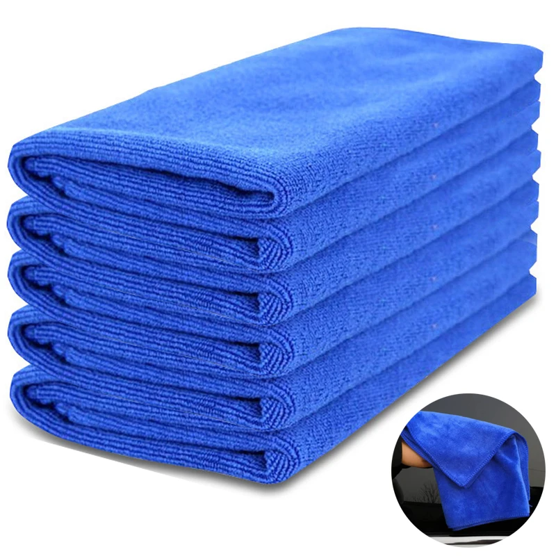 5Pcs Mikrofaser Handtücher Wildleder Tücher Auto Auto Motorrad Reinigung Waschen Wasser Saugfähigen Handtuch Auto Reinigung Werkzeug 30x30cm 30x70cm Image