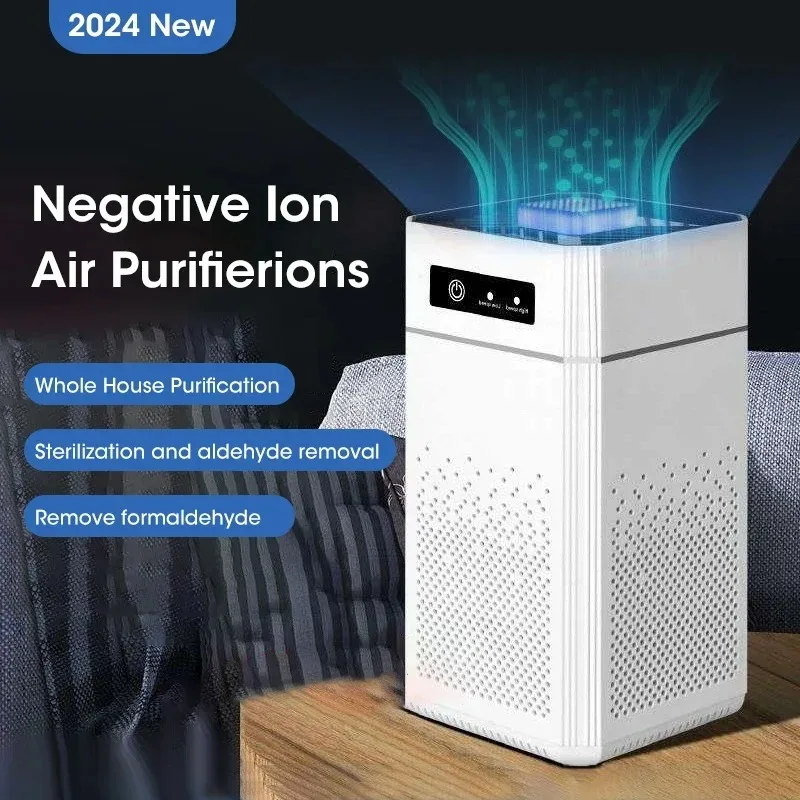 Tragbare Negativ-Ionen-Luftreiniger, Desktop-Luftreiniger, Luftreinigungsmaschine mit HEPA-Filter, gebrauchter Rauchgeruch-Entferner