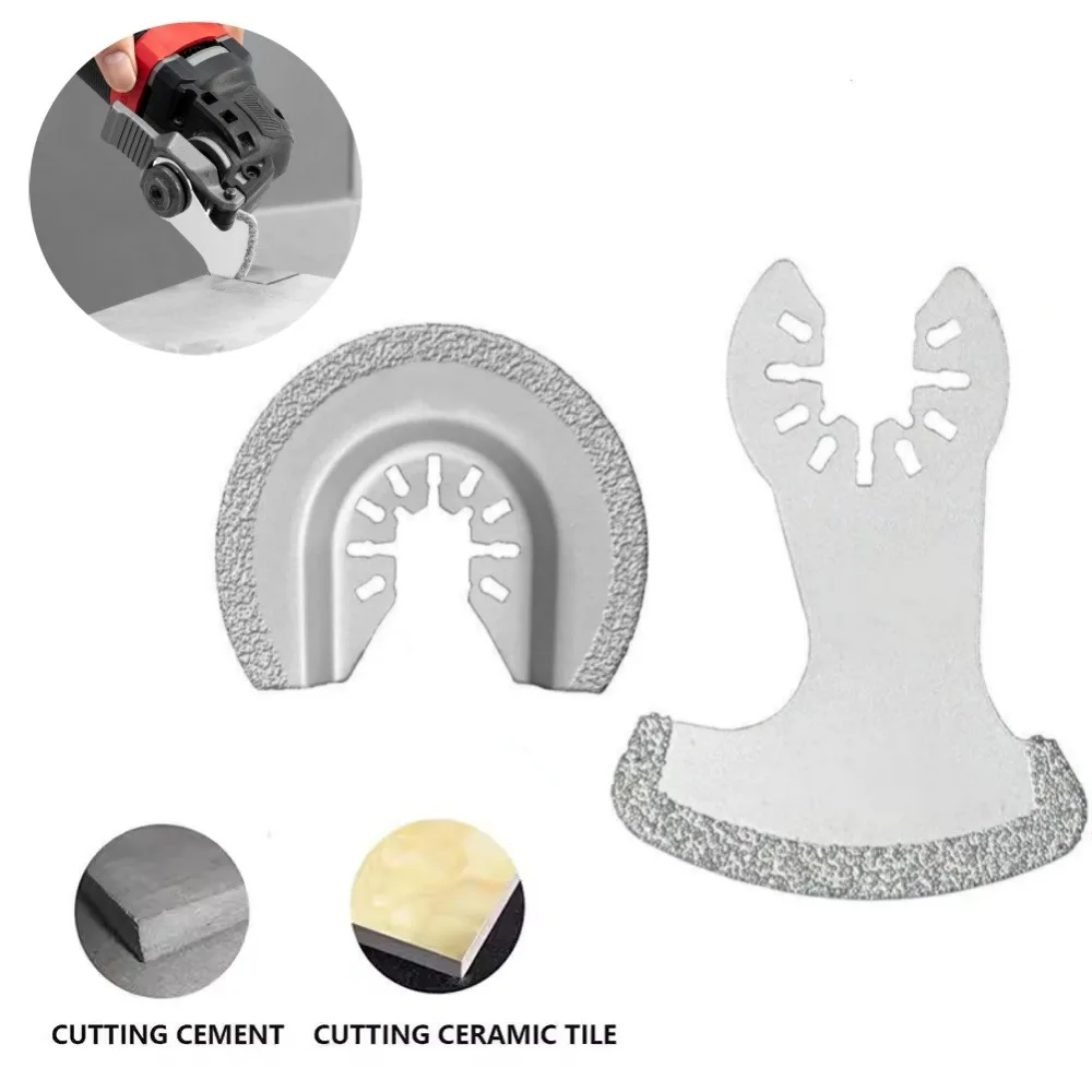 1 Set Multifunktionale Oszillierende Sägeblätter für Keramikfliesen, Zementwände, Schlitzen und Polieren, Dremel Zubehör Multitool Image