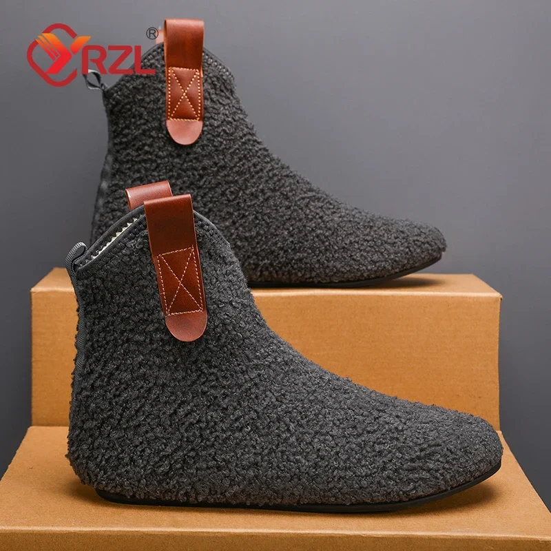 YRZL Baumwolle Schuhe Männliche Stiefel Männer Winter Warme Indoor Hause Schuh Bequeme Plüsch Mann Casual Schuhe Weiche Anti-slip wanderschuhe