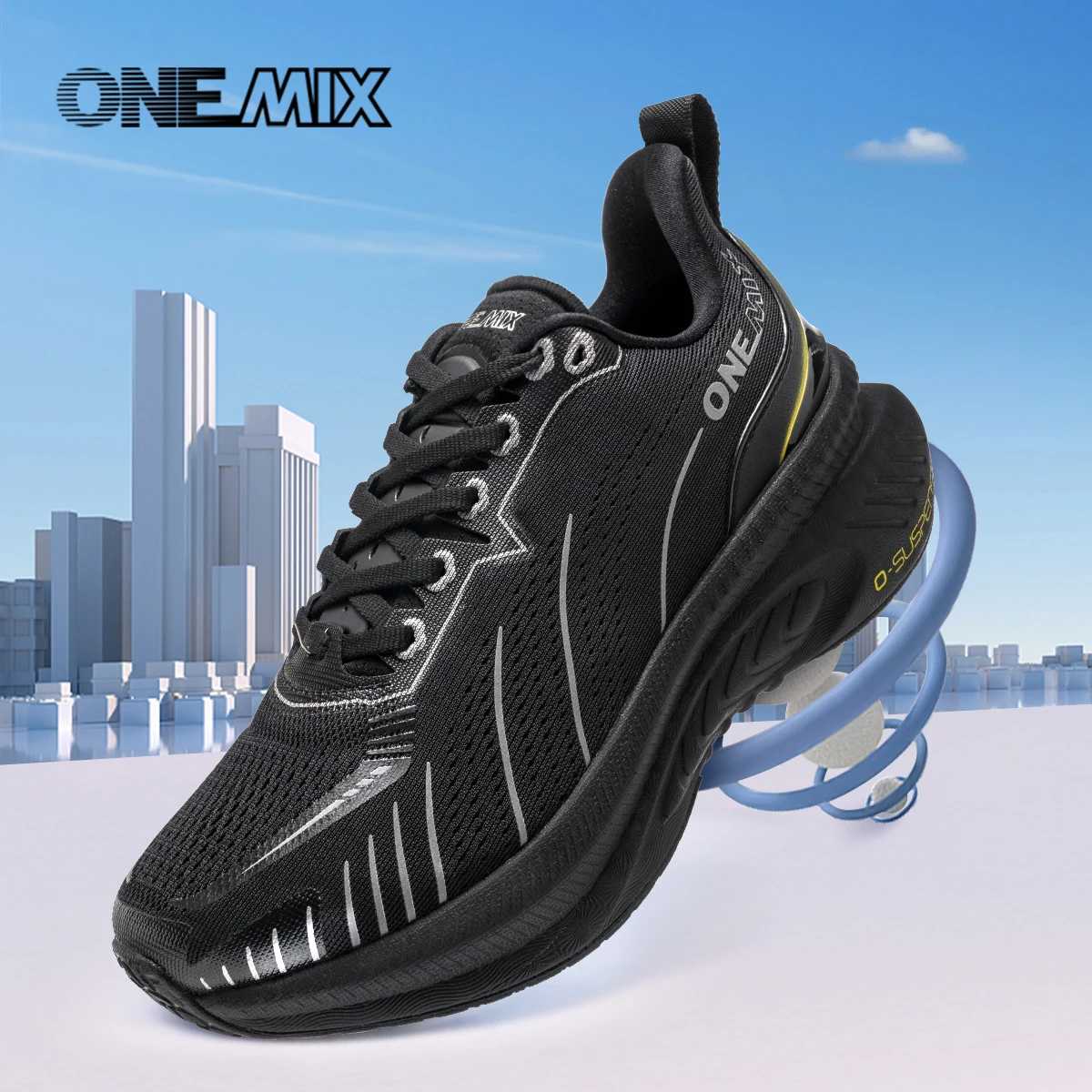 ONEMIX 21608A Trail Running Schuhe Für Männer Blau Winter Lace Up Sport Schuhe Frauen Nicht-slip Im Freien Sportlich Warme männlichen Turnschuhe