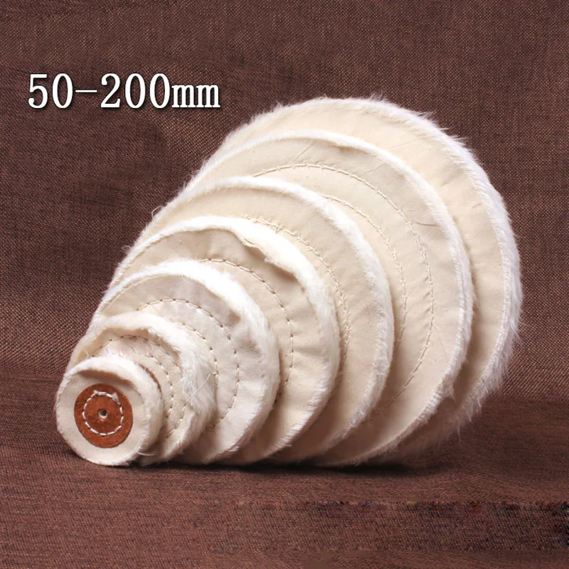 Tuch Polieren Polieren Rad Arbor Puffer Polnischen Schleifer Pad Matte Weiß Schleifen Schleif Kopf Schleif Polieren Rad 50-200mm Image