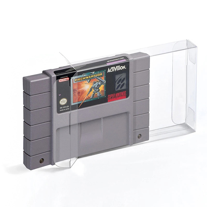 10 Stück transparente PET-Kunststoff-Box-Schutzhülle für SNES N64 CIB Image