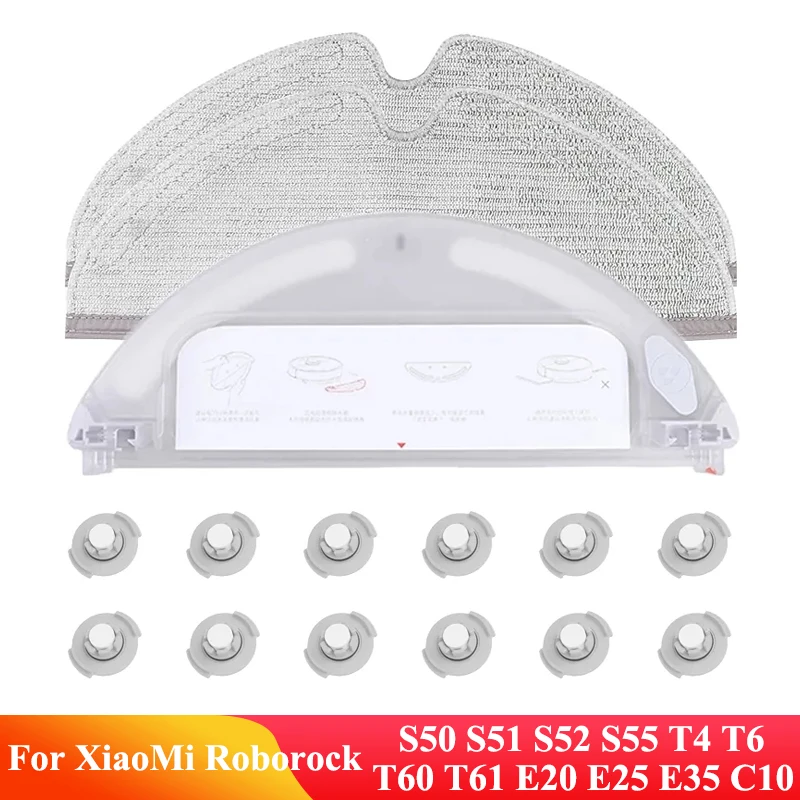Wassertank Filter Mopp Tuch Lumpen Teile Für XiaoMi Roborock S50 S51 S52 S55 T4 T6 T60 T61 E20 E25 E35 C10 Ersatz Passt Zubehör Image