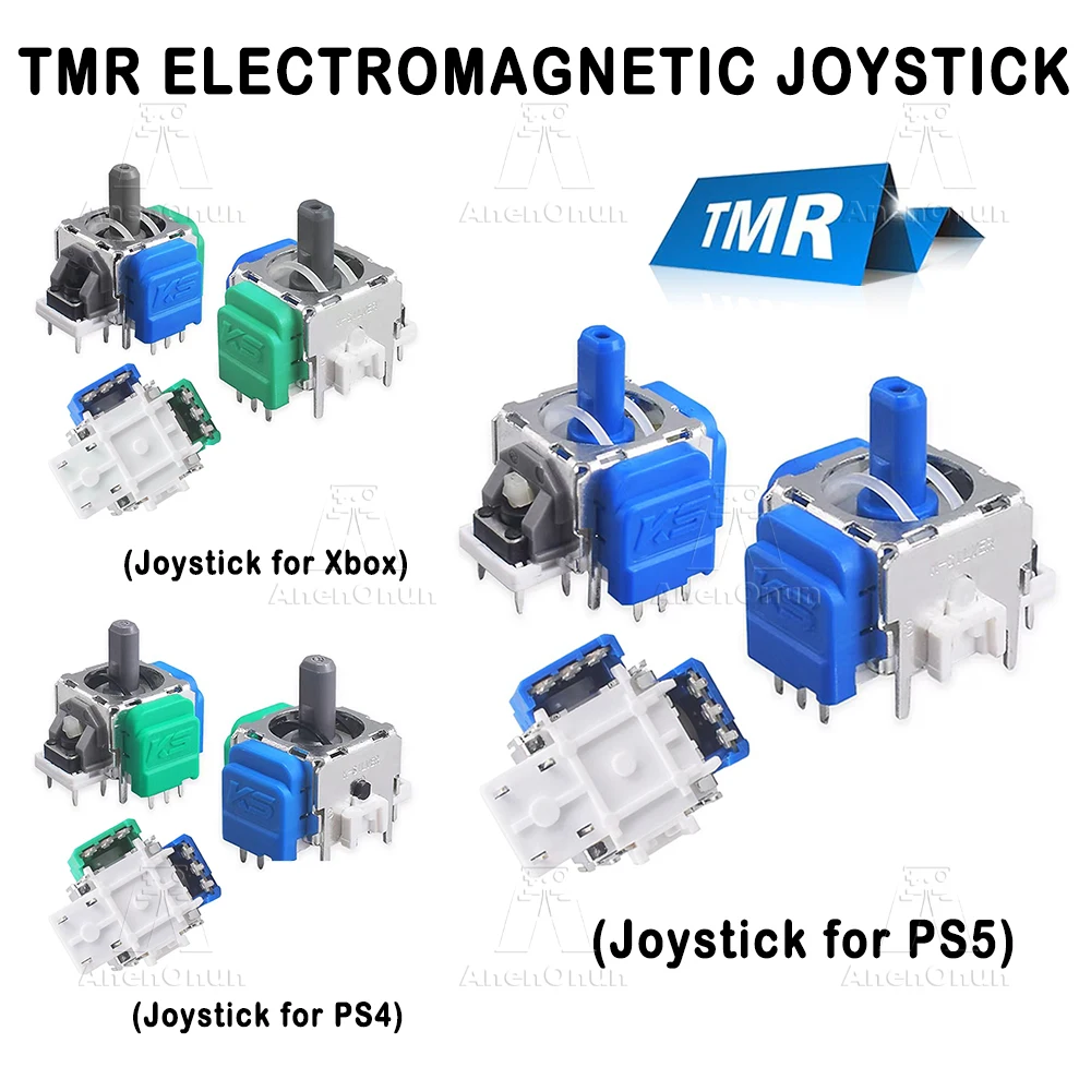TMR Elektromagnetischer Joystick für PS5/PS4/Xbox Controller Gamepad Thumb Stick No-Drift 3D Analog Sensor Upgrade Ersatz Kit Image