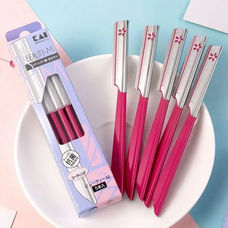 5pc Augenbraue Epilierer Sets für Frauen Make-Up Schönheit Augenbrauen Haar Entfernung Styling Werkzeug Stahl Klinge Gesichts Rasierer Trimmer Image