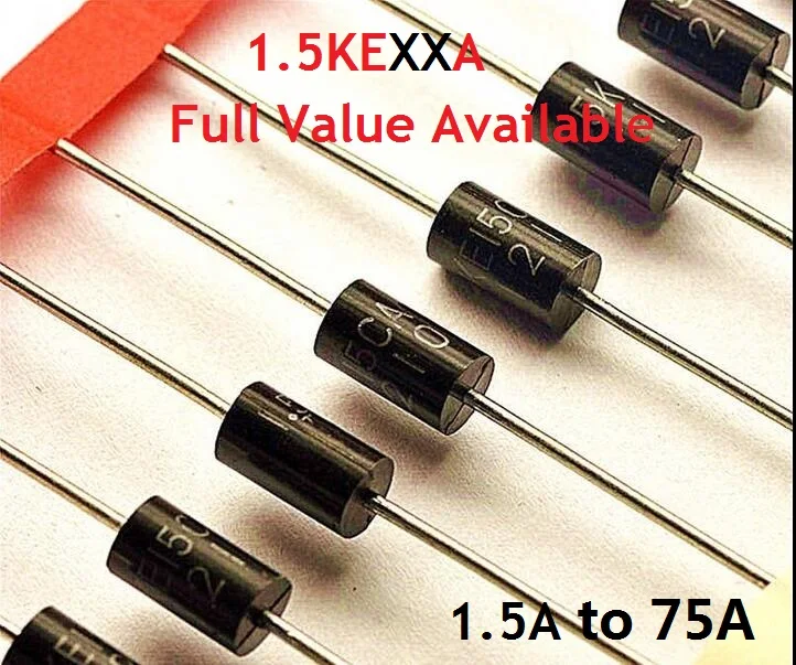 20PCS 1,5 KE33A 1,5 KE36A 1,5 KE39A 1,5 KE51A 1,5 KE75A 33A 36A 39A 51A 75A TVS Diode Image