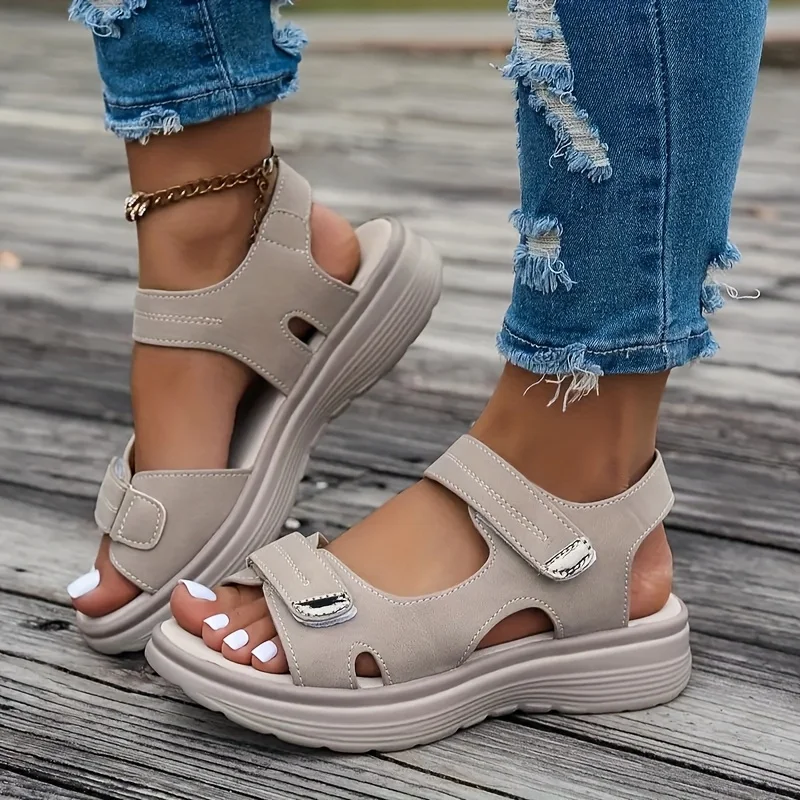 2025 neue Sommer Sandalen Reise Frauen Schuhe Neue Sandale Sohle Langlebig Sandale Damen Outdoor Strand Hausschuhe Plattform Sandalen