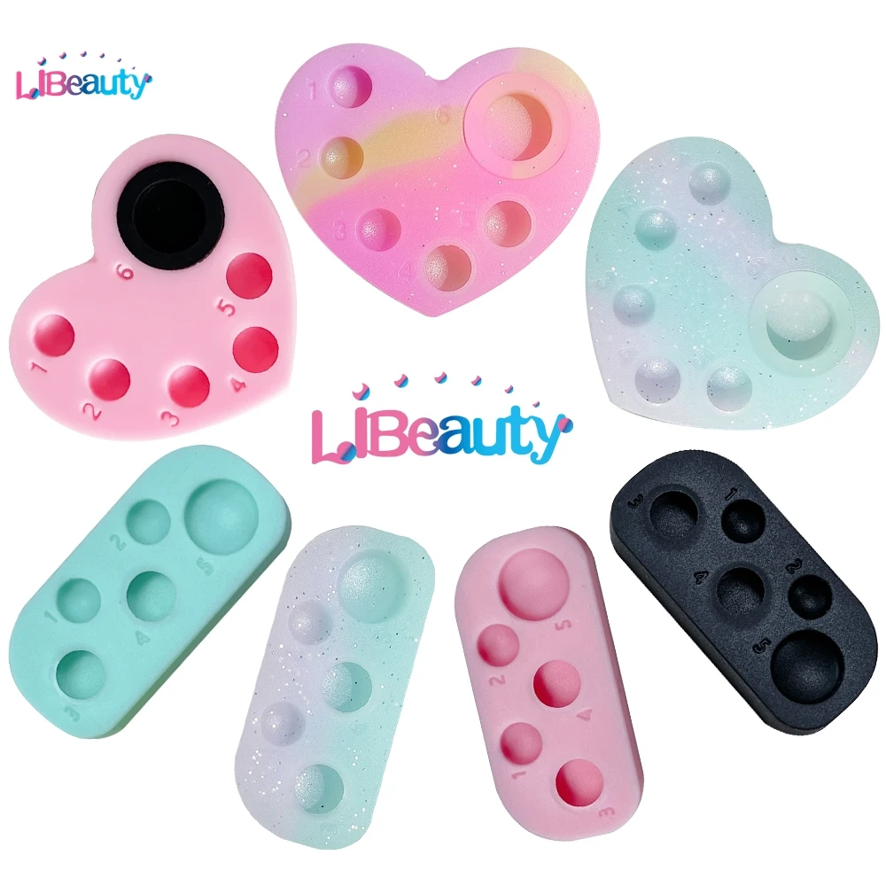 Libeauty 1 Stück Mini-Silikonpalette, 5/6 Funktionstablett für Wimpernlift und Tönung, Augenbrauen, Laminierung, Wimpern, Dauerwelle, Gesundheit, Schönheitswerkzeuge Image