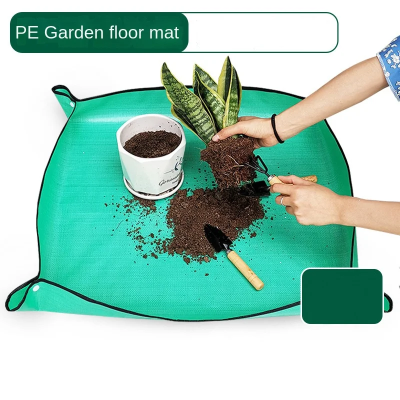 50*50 cm Blumentöpfe Umpflanzen Matten Garten Pflanzen Matte Pe Pflanze Umfallauslage Faltbare Wasserdichte Gartenarbeit Blumentopf pad Image