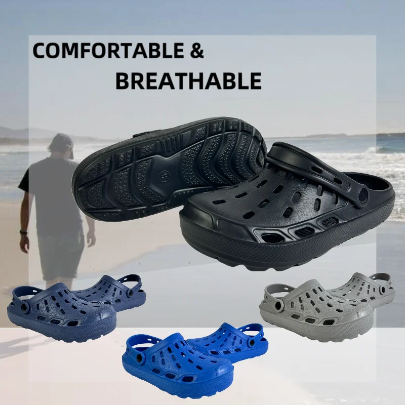 Herren Casual Closed Toe Slide On The Platform EVA Clogs Outdoor Rutschfeste ausgehöhlte multifunktionale Strandschuhe Jungen Sandalen