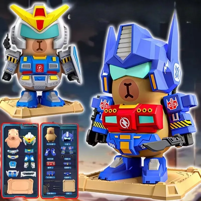 Kreative Capybara Roboter Mecha Kits Montage Modell Spielzeug Magnetische Mecha Rüstung Set Dekorationen Kinder Spielzeug Geschenke Echte Image