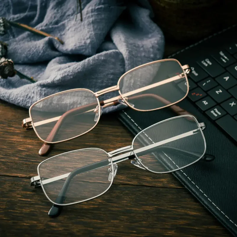 Retro Metallrahmen Harz bequeme Lesebrille Frauen Männer leichte verschreibung pflicht ige Lesebrille Brillen diopter 1.0 4,0 Image