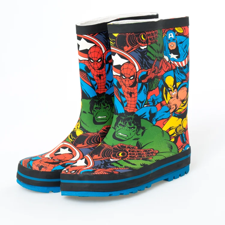 Neue Disney Original Marvel Cartoon Kinder Spider-Man Captain America Regenstiefel Student Regenstiefel Kindermode Schuhe