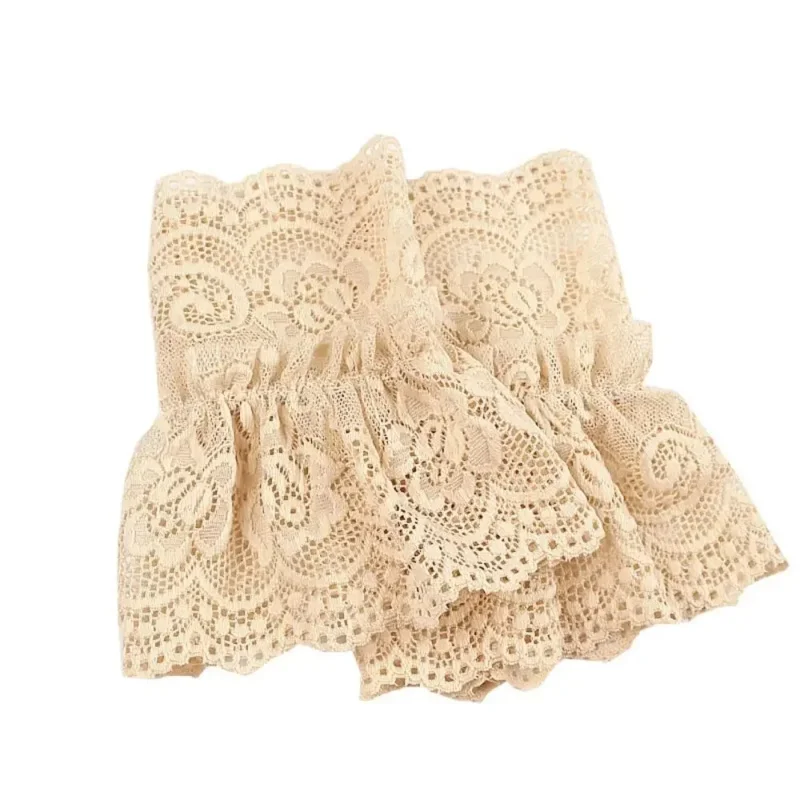 1 paar Mode Abnehmbare Gefälschte Ärmel Frühling Herbst Wilden Pullover Dekorative Ärmel Spitze Rüschen Ellenbogen Hülse Manschette universal Image