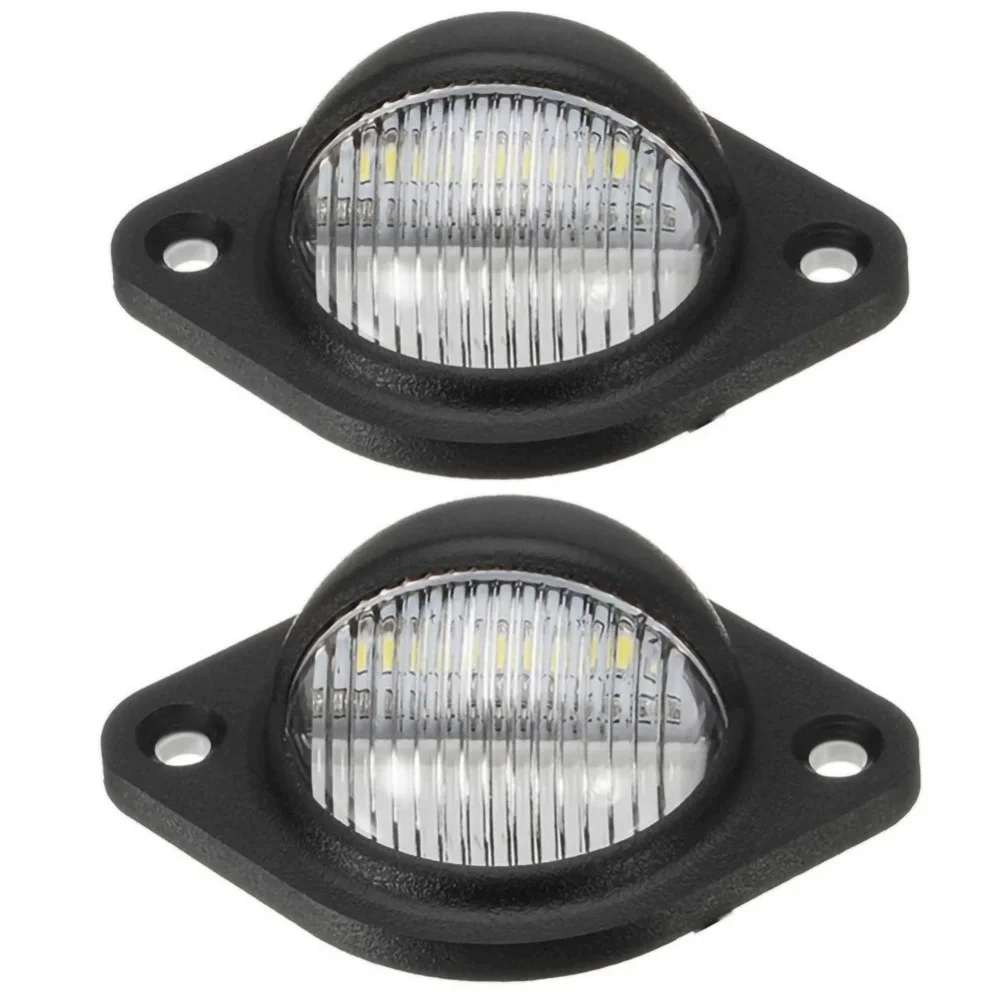 2PCS 3LED 12V Kennzeichenleuchte Runde Bodenleuchte Anzeige Universal Kennzeichenleuchte