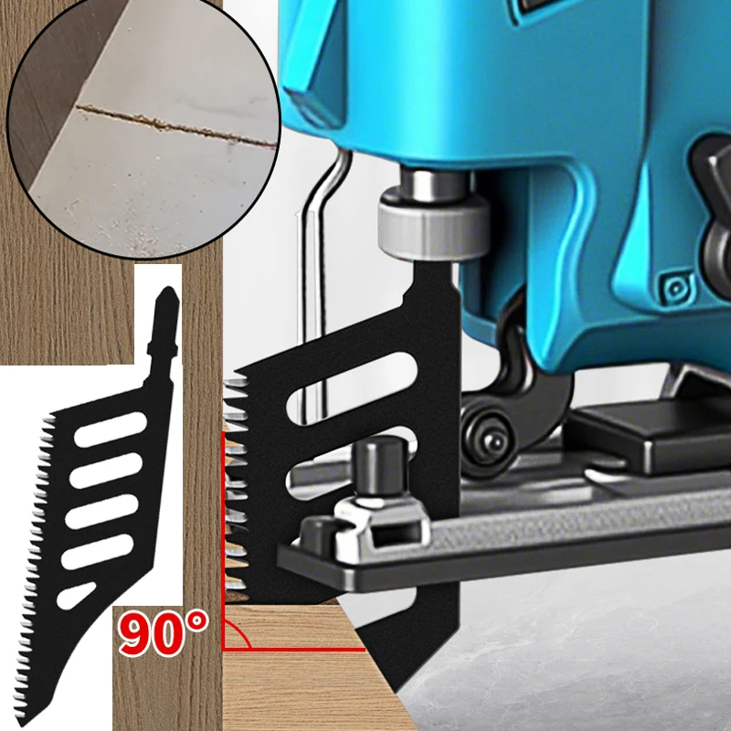 Stichsägeblatt, extra lange, robuste Dekupiersägeblätter, T-Schaft, feine, grobe Zähne für Holz, Aluminium, enge Räume Image