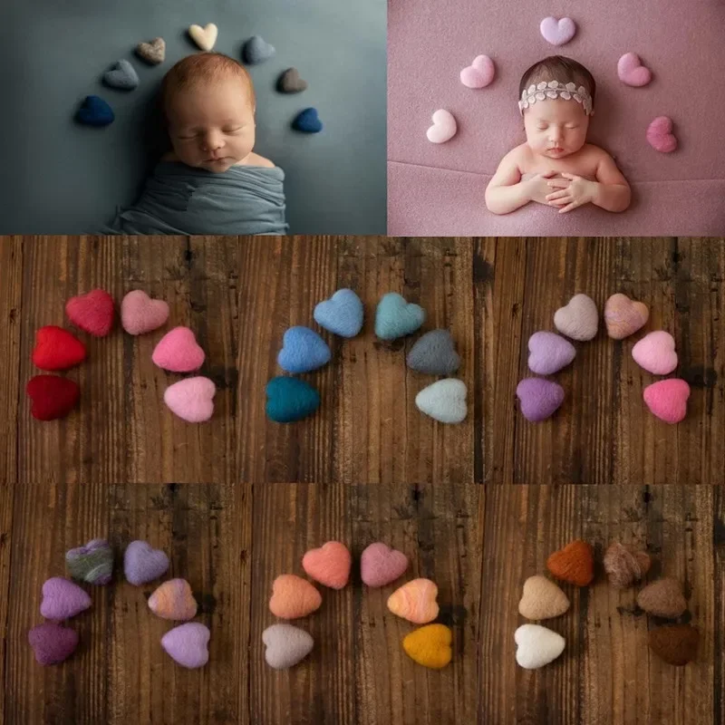 Neugeborenen Fotografie Requisiten Wollfilz Liebe Herz Fotografie Requisiten Zubehör Baby Studio Image