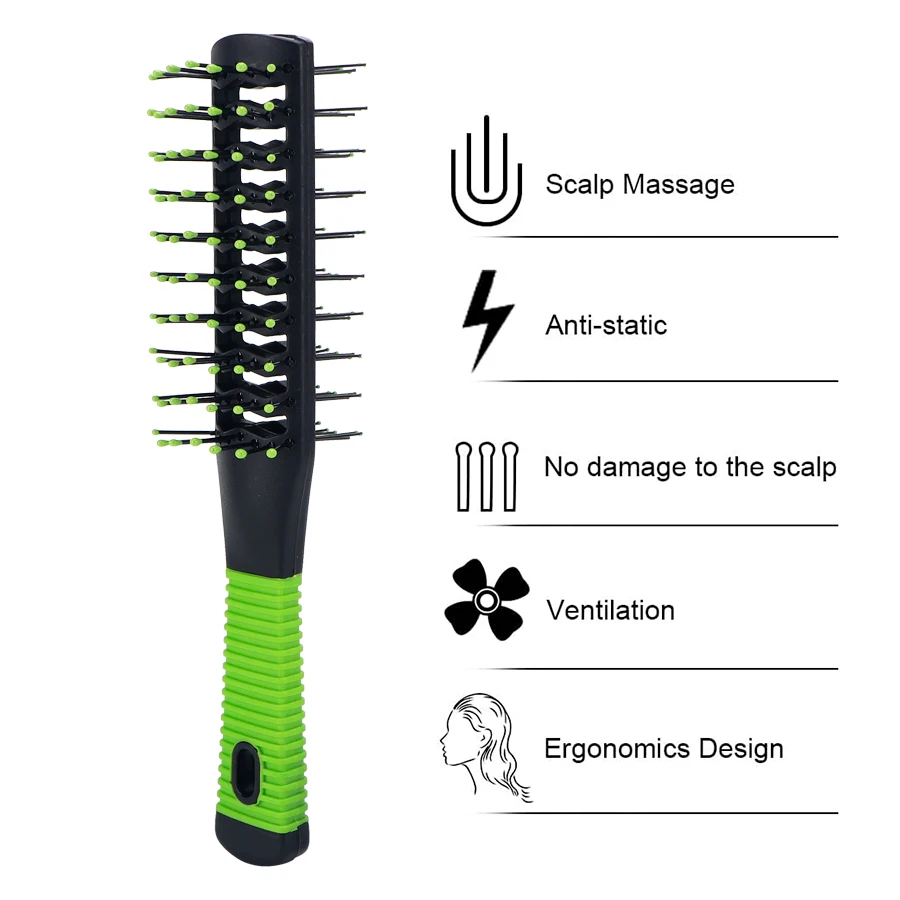 Doppelseite Massage kamm Pro Salon Anti-Tangle-Bürsten Friseur entwirren breite Zähne Anti-Verlust-Kämme Haarstyling-Bürste Image