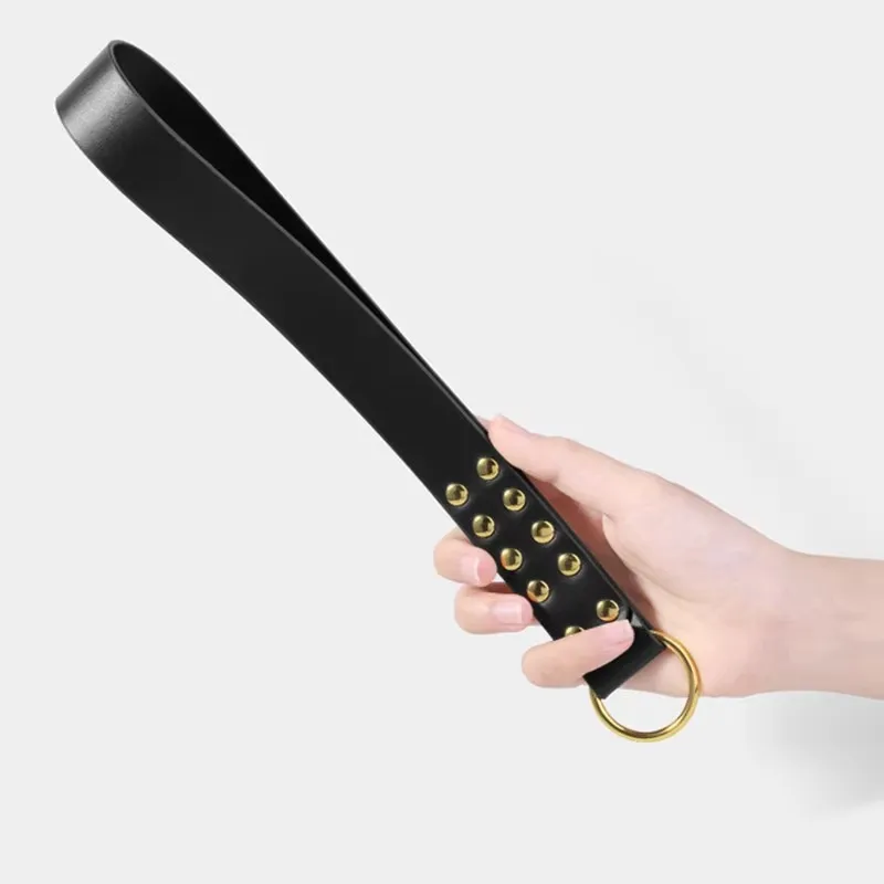 32CM Punk Spank Paddle Pferdepeitsche, Pferdetrainingspeitsche Reitsport-Schlagpeitsche für Pferde Image