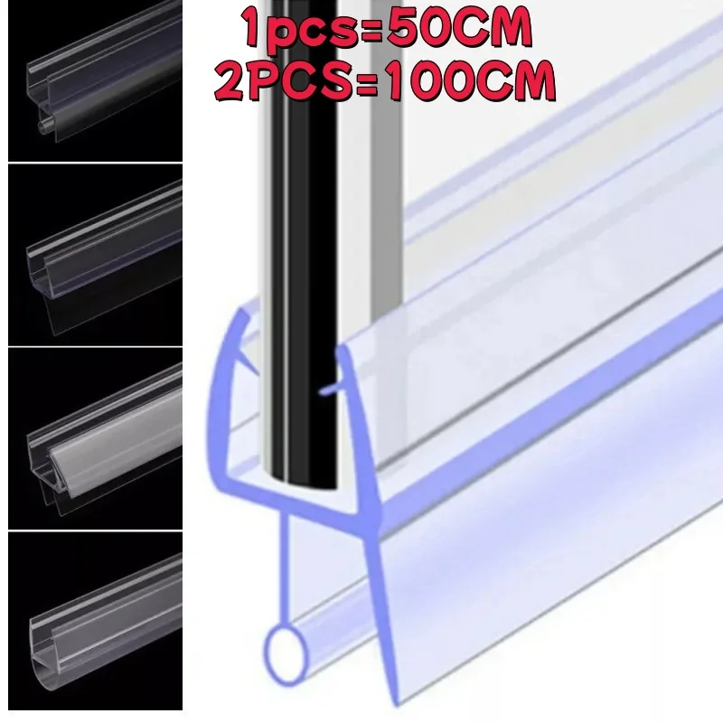 PVC-Duschwand-Dichtungsstreifen, 6/8/10/12 mm, rahmenlose Glastür, Boden, wetterfest, Dichtung, Sweep, kleberfrei, Badezimmer-Hardware