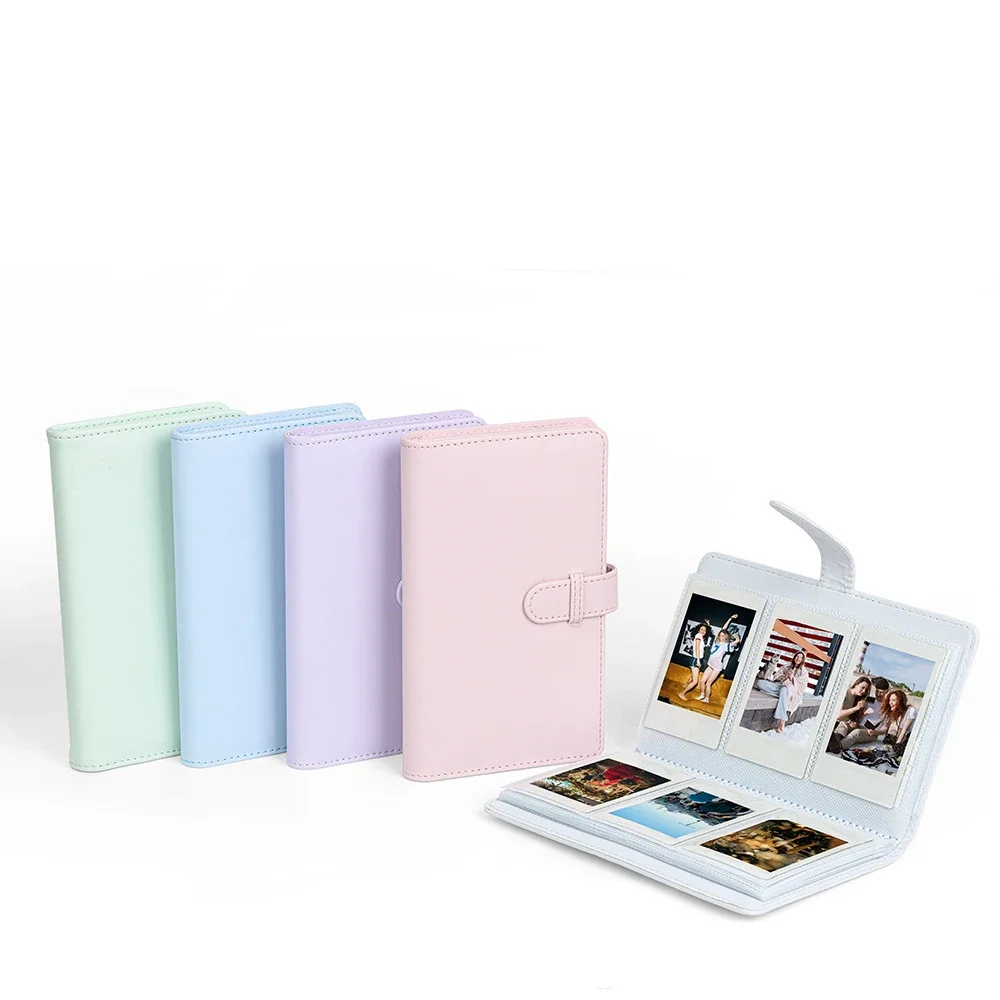 108 Blatt tragbares 3-Zoll-Fotoalbum für Fujifilm Instax Mini 12 zum Sammeln, grün-rosa Ticketkarten-Sammelbuch Image