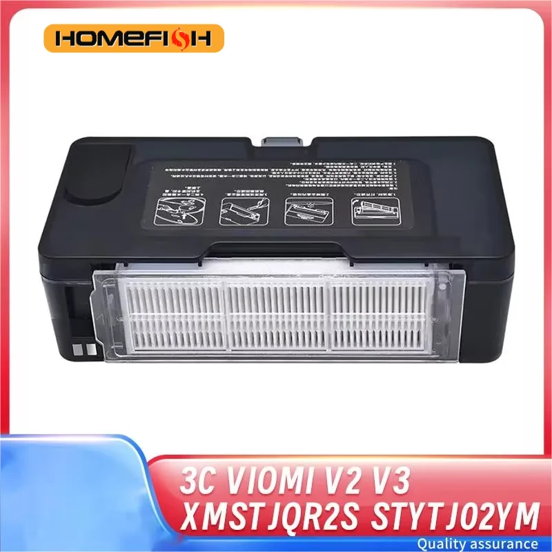 HOMEFISH 2 in 1 Wassertank Staubbox für Roboter-Staubsauger 2S 3C VIOMI V2 V3 XMSTJQR2S STYTJ02YM Roboter-Staubsauger-Ersatz Image