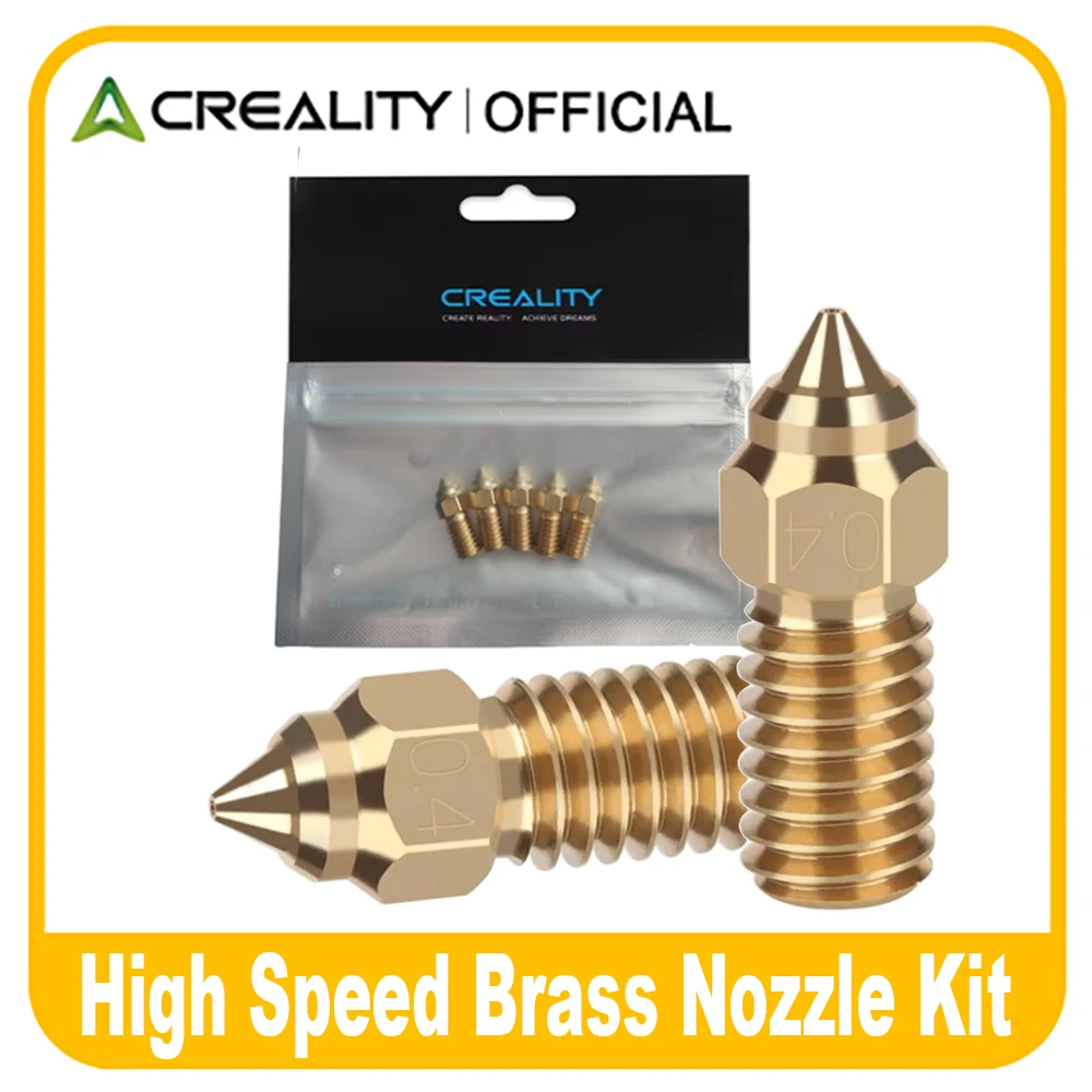 5PCS Creality Ender-3 V3 SE Messing Düse 0,2/0,6/0,8/1,0 MM M6 Extruder Düse für Ender-5 S1/Ender7/Ender-3 V3 SE 3D Drucker Image
