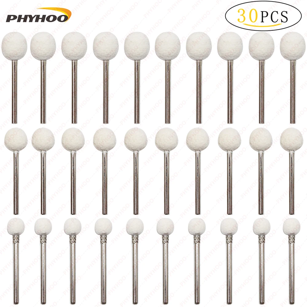 Wollfilz Polier räder montiert Dorn Poliers cheibe Buff Set Schmuck Uhr Politur Dremel Zubehör Power Rotary Drill auch Image