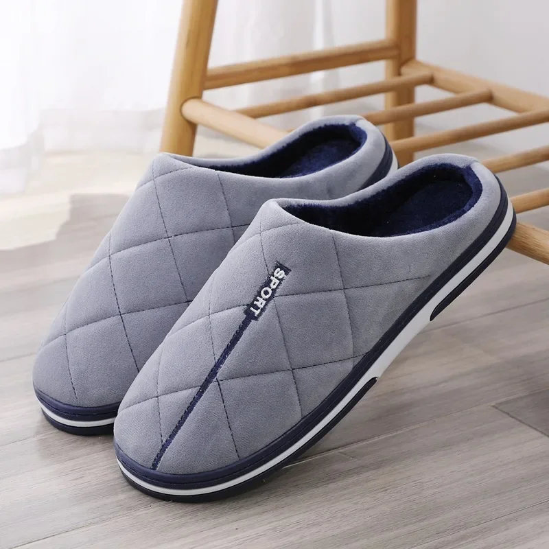 Größe 47-50 Große Größe Hausschuhe Herbst Winter Herren Baumwolle Hausschuhe Extra Große Größe Hause Baumwolle Schuhe Warme Männer Hausschuhe Schuhe
