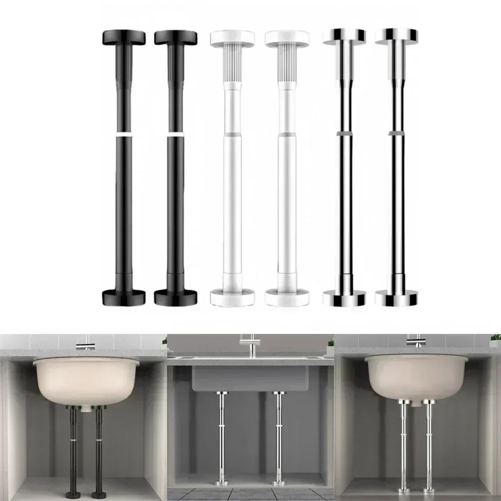 2 stücke Küche Waschbecken Klammern Edelstahl Einstellbare Küche Waschbecken Halterung Boden Installation Unterstützung Beine Küche Leuchten