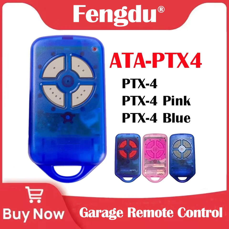 ATA PTX4 RTX-4 Securacode Ersatzfernbedienung für Garagentor 433,92 MHz Rolling Code Kompatibel mit CRX-1 CRX-2 Image