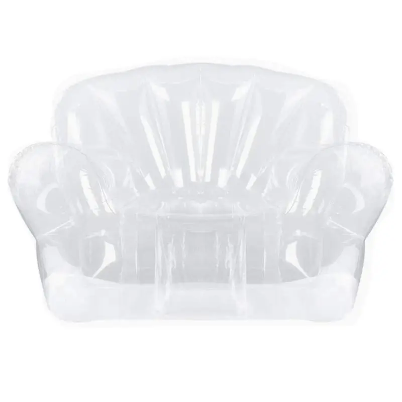A11I Verdicktes Outdoor-Camping Aufblasbares Sofa Erwachsenen-Faulenzerstuhl PVC Transparenter Sofa-Hocker