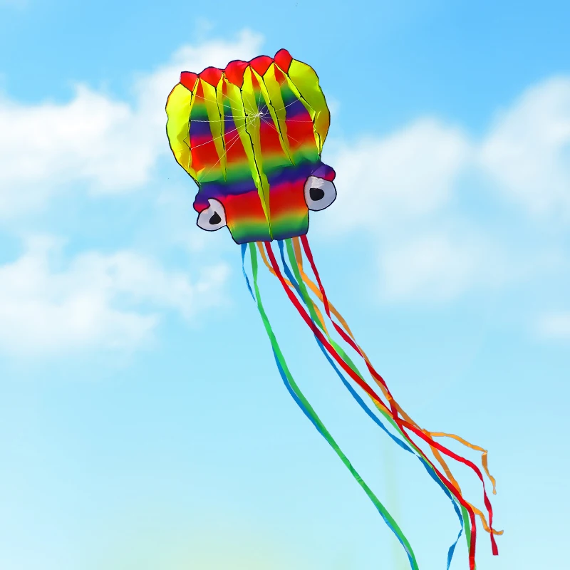 YongJian 3D-Oktopus-Softdrachen, 5 m, Riesendrachen mit 100 m Reifenlinie, riesige weiche Drachen für Erwachsene, Outdoor-Spielzeug Image