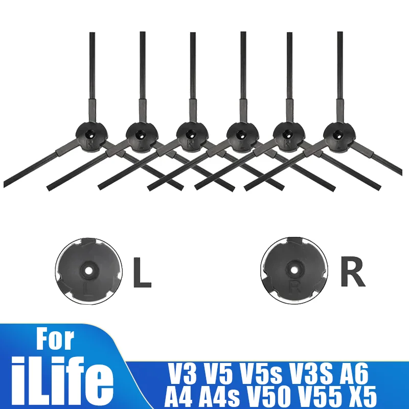 Für ILIFE V3 V5 V5s V3S A6 A4 A4s V50 V55 X5 Staubsauger Ersatzteile, Für ILIFE Seite Pinsel Ersatz Zubehör Image