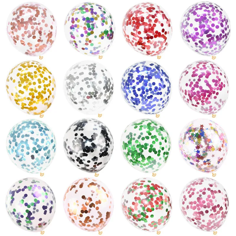 5/10/20 Stück Gold Konfetti Latex Ballons Glitzer Klar Transparent Helium Ballon Hochzeit Baby Dusche Geburtstag Party Dekorationen Image