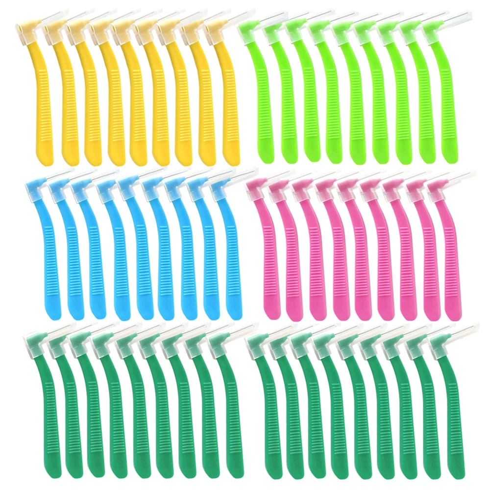 20 stücke L form 0,6-1,2mm Interdentalbürste Mit Box kieferorthopädische dental werkzeug zähne reinigung zahnstocher oral hygiene dental flosser Image