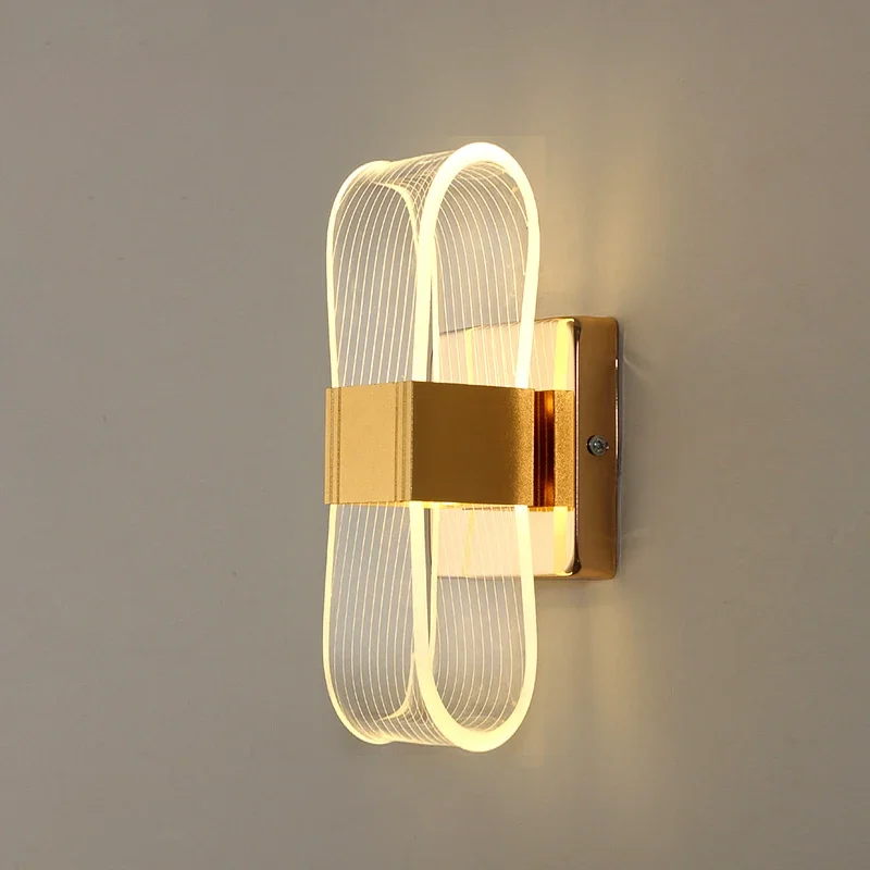 Nordische Luxus Wand leuchte LED Nachttisch lampe Aluminium Wand leuchte moderne Wohnzimmer Hintergrund Wand dekorative Licht