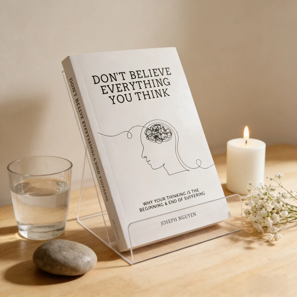 Glaube nicht alles, was du denkst. Joseph Nguyen. Buch zum Thema Denken, Leiden, Selbsthilfe. Buch zur kognitiven Psychologie.