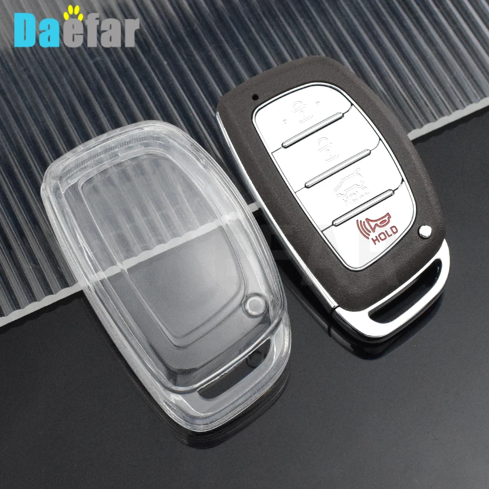 Für Hyundai Ix35 I40 I20 I10 Tucson Elantra Creta Sonata Ioniq Accent Creata Smart Remote Fobs Abdeckung Transparent Auto Schlüssel Fall Image