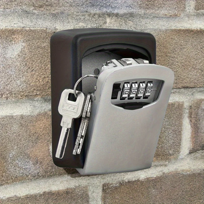 1 Stück Bnation Ultra-Secure Flip-Top-Schlüsselsafe – Schlüsselaufbewahrungsbox aus Metall und Kunststoff mit Kombinationszifferblatt, Schlüsselsafe mit Passwortsperre